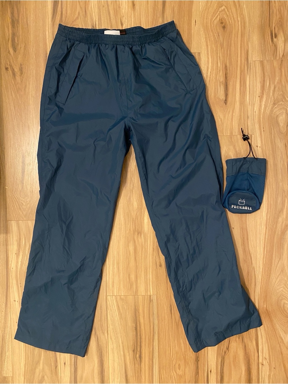 Packable Navy Rain Pants